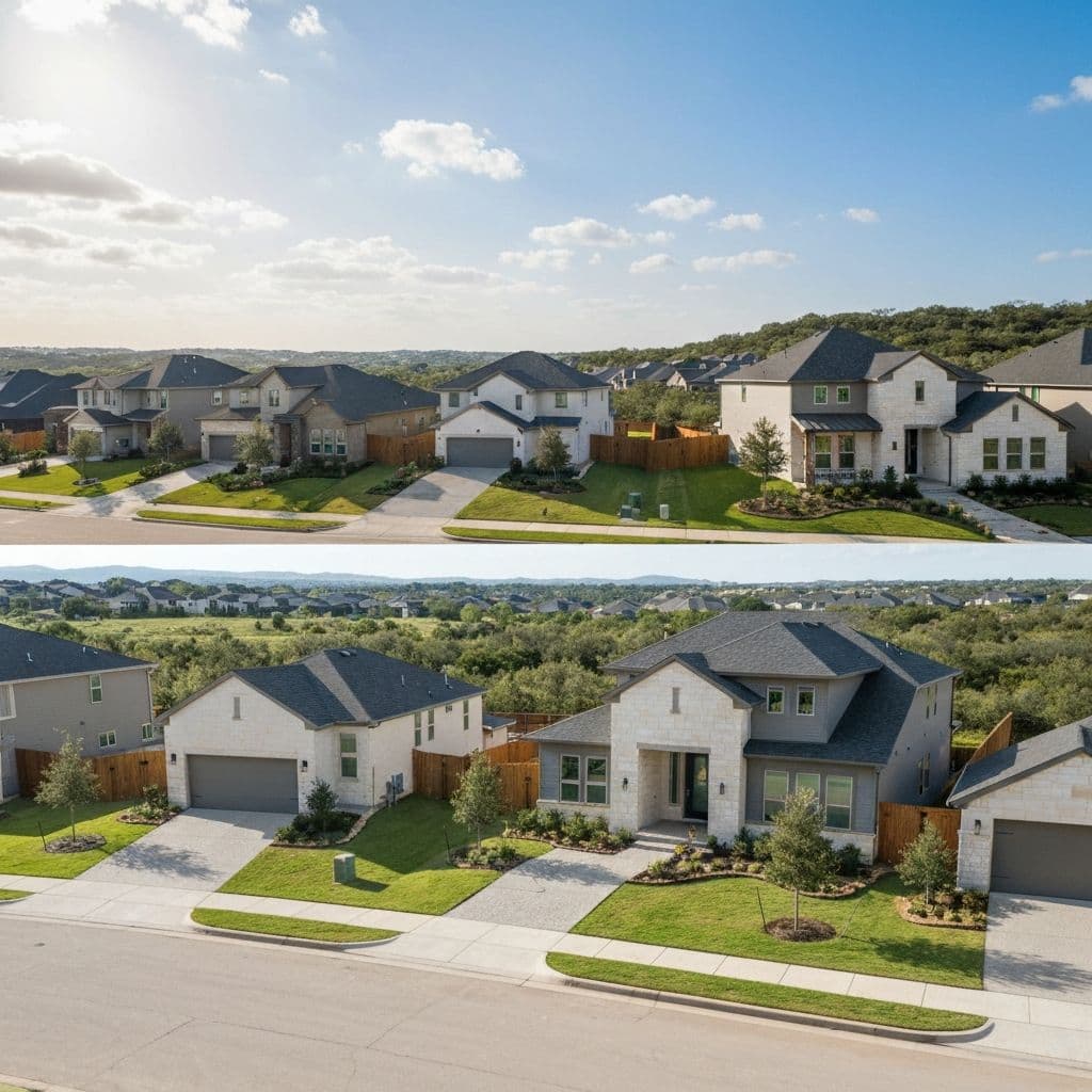 Residential homes in Leander, Texas
